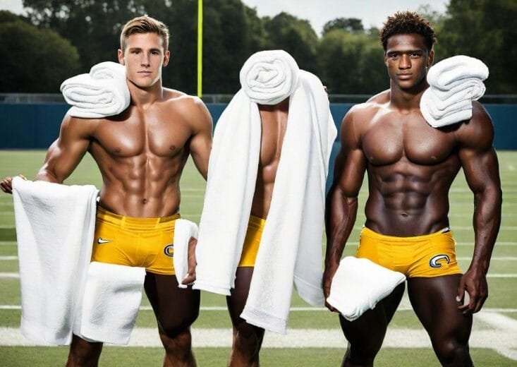 football players wear towels in 2024